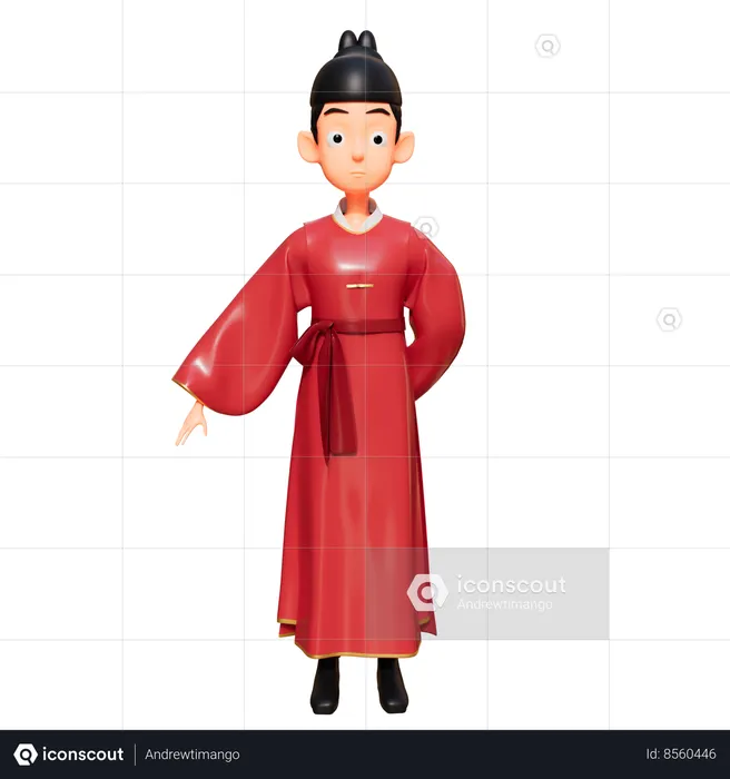 South Korean Lady  3D Illustration