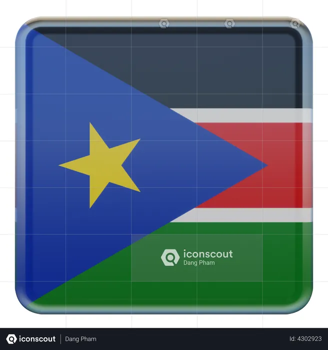 South Sudan Flag Flag 3D Illustration