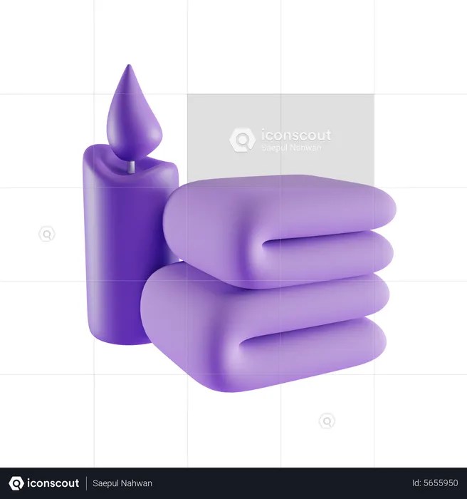 Spa-Handtuch  3D Icon