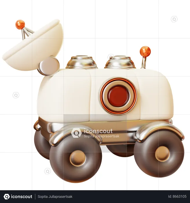 Space Car  3D Icon