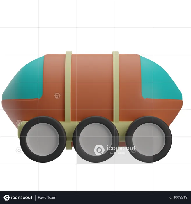 Space Car  3D Illustration