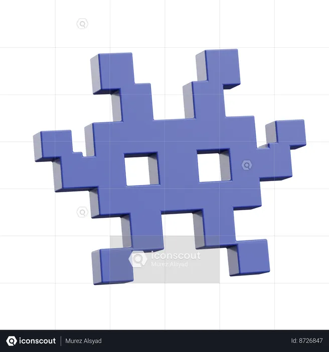 Space Invaders  3D Icon