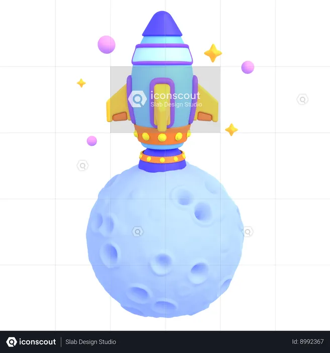 Space missile  3D Icon