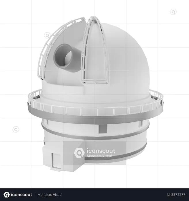 Space observatory  3D Illustration