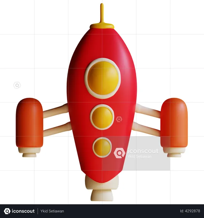 Space Rocket  3D Illustration