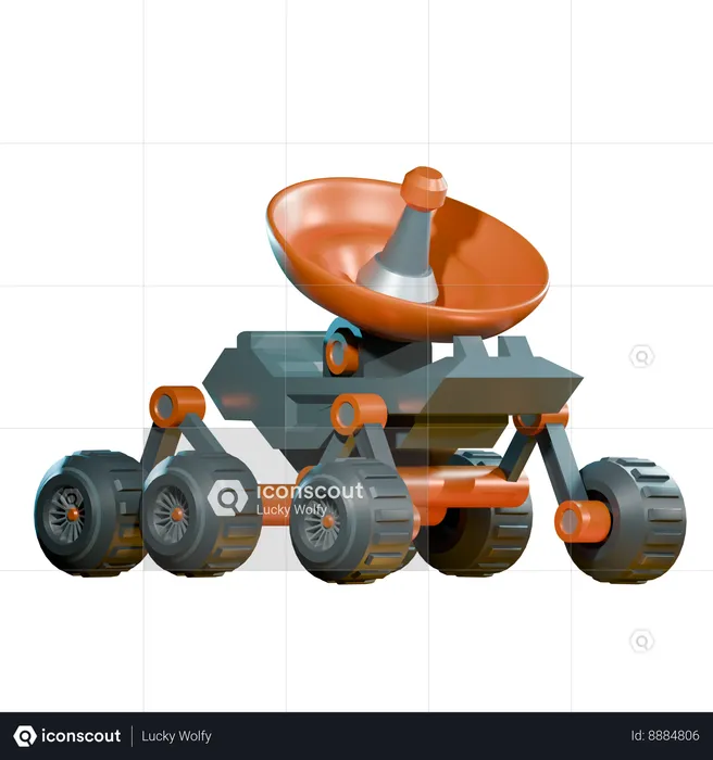 Space rover  3D Icon