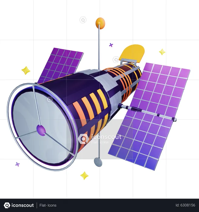 Space Telescope  3D Icon