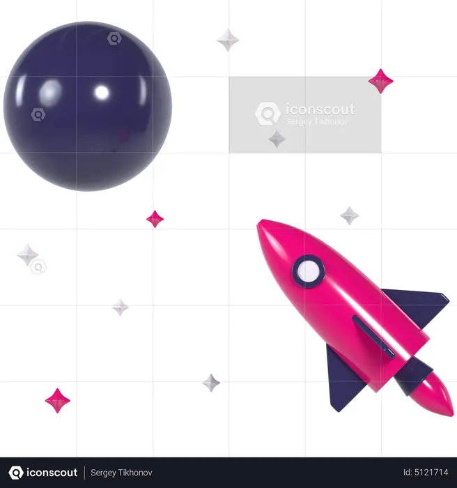 Space Travel  3D Icon