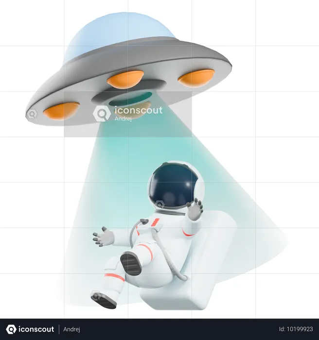 宇宙船 UFO 侵略 宇宙飛行士  3D Illustration