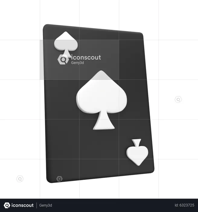 Spade Card  3D Icon