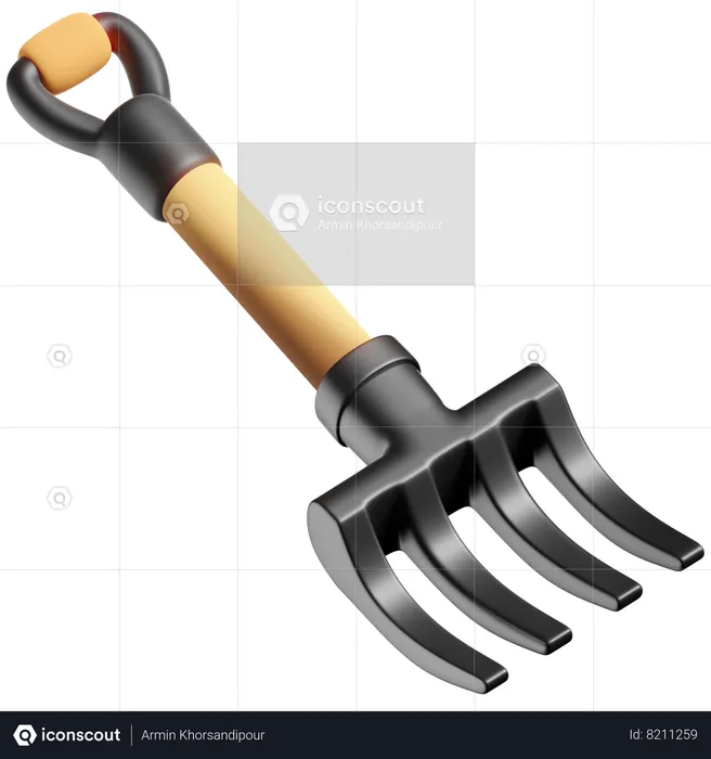 Spading Fork  3D Icon