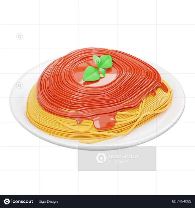 Spaghetti Pasta  3D Icon