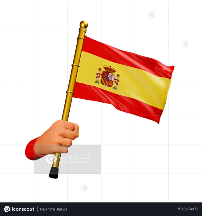 Spain Flag Flag 3D Icon