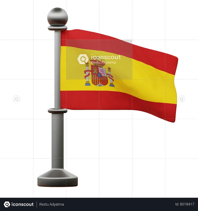 Spain Flag Flag 3D Icon