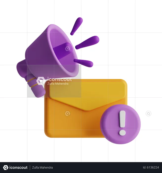 Spam Alert 3D Icon Download In PNG, OBJ Or Blend Format, 46% OFF