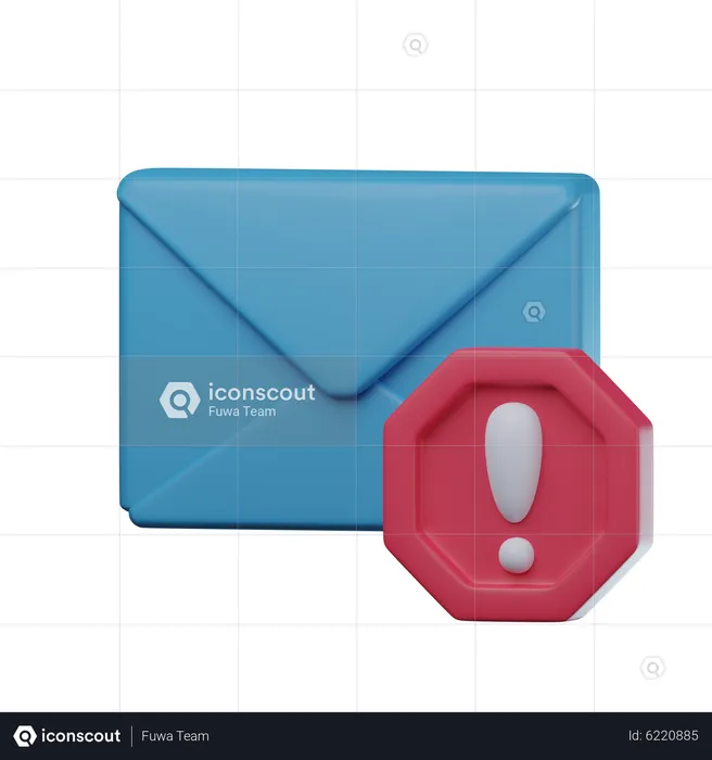 Spam E-Mail  3D Icon