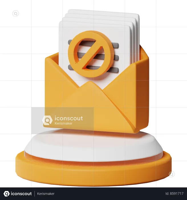 Spam Email  3D Icon