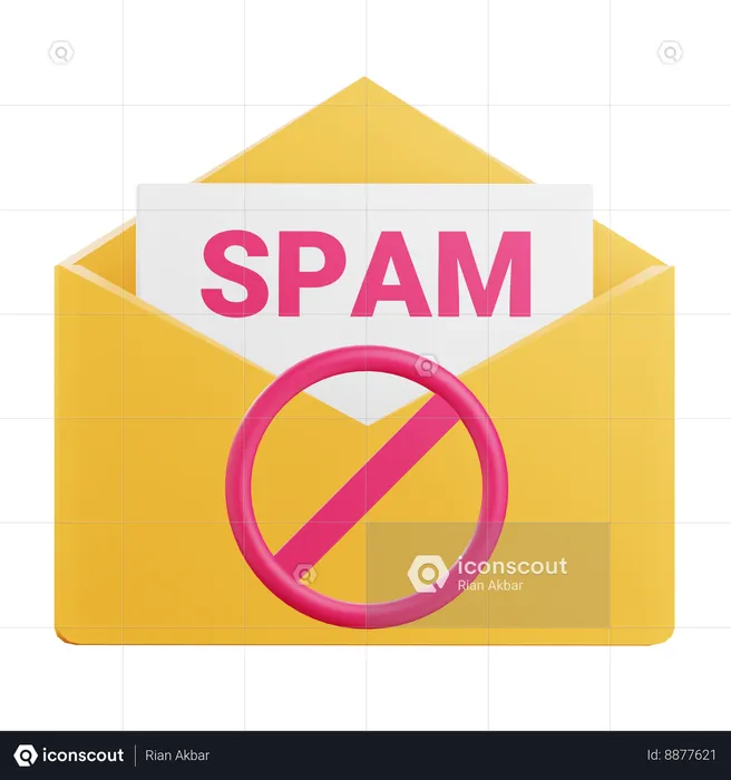 Spam Mail  3D Icon