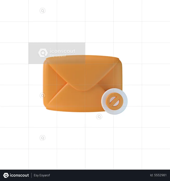 Spam Mail  3D Icon