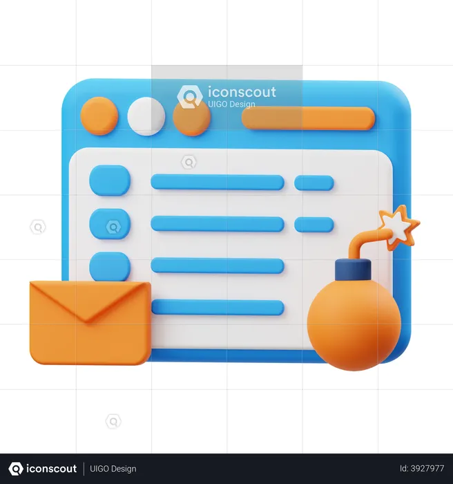 Spam mail  3D Illustration