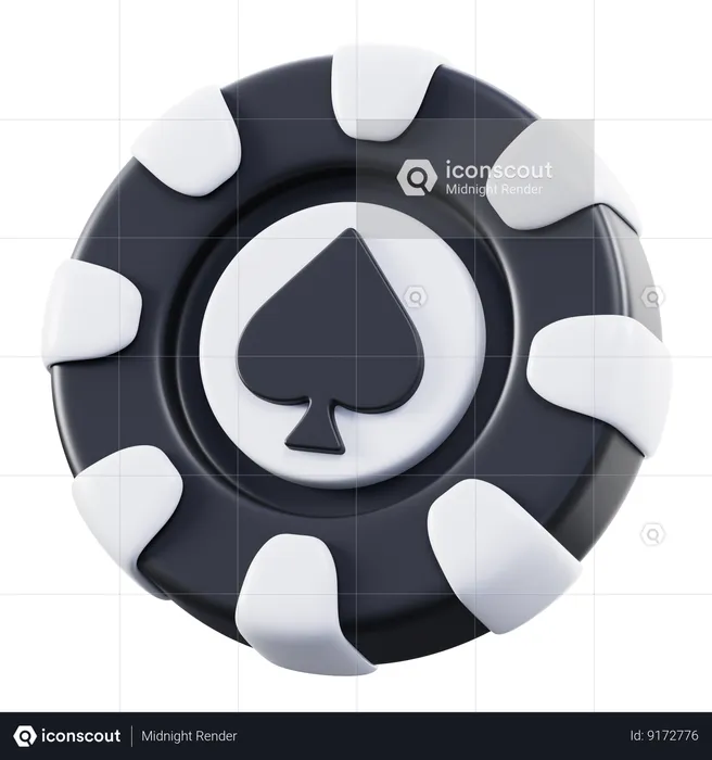 Spandes Poker Chip  3D Icon