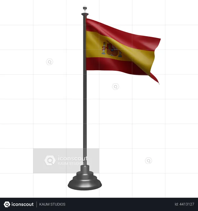 Spanish Flag  3D Illustration