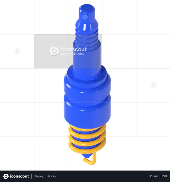 Spark Plug  3D Illustration