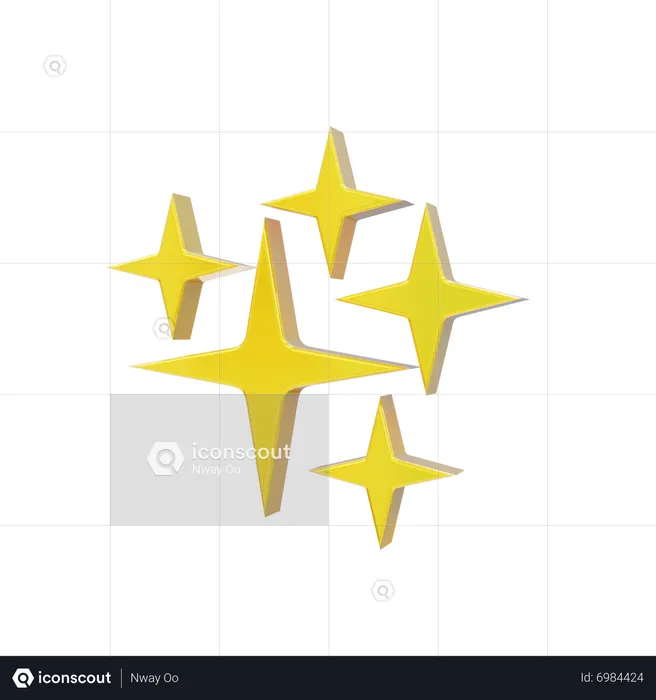 Sparkling Star  3D Icon