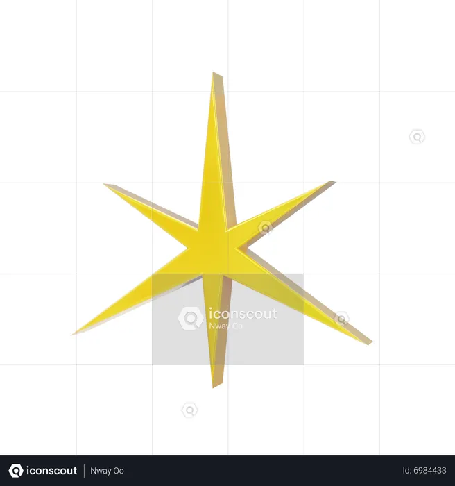 Sparkling Star  3D Icon