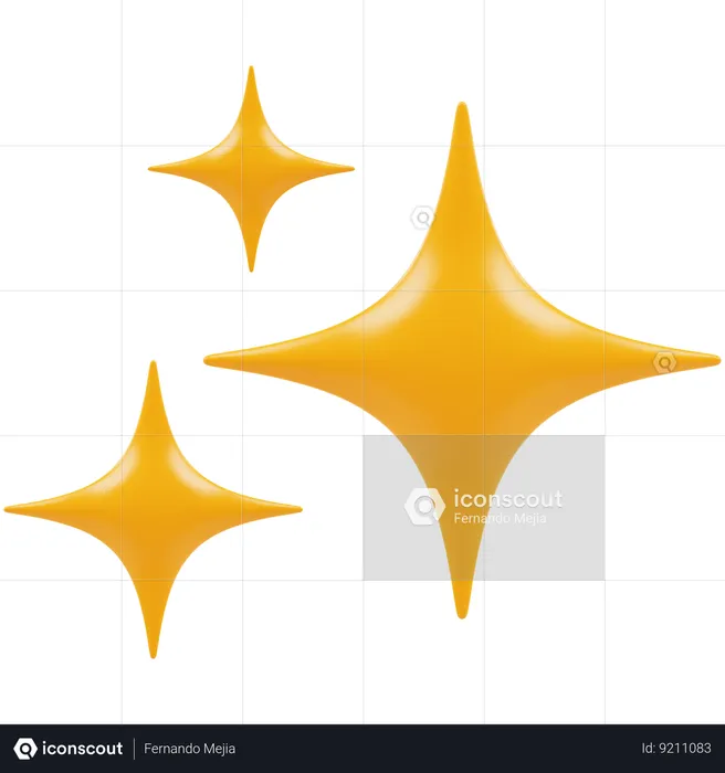 Sparks Emoji 3D Icon