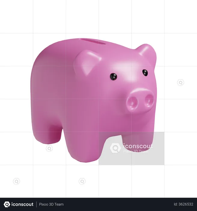 Sparschwein  3D Illustration