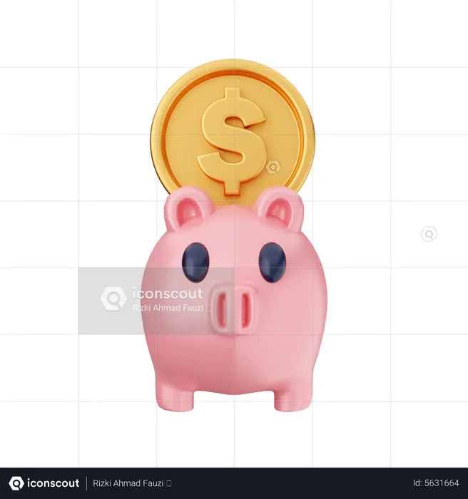 Sparschwein  3D Icon