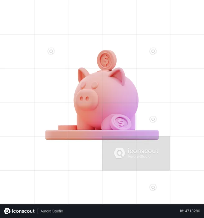 Sparschwein  3D Illustration