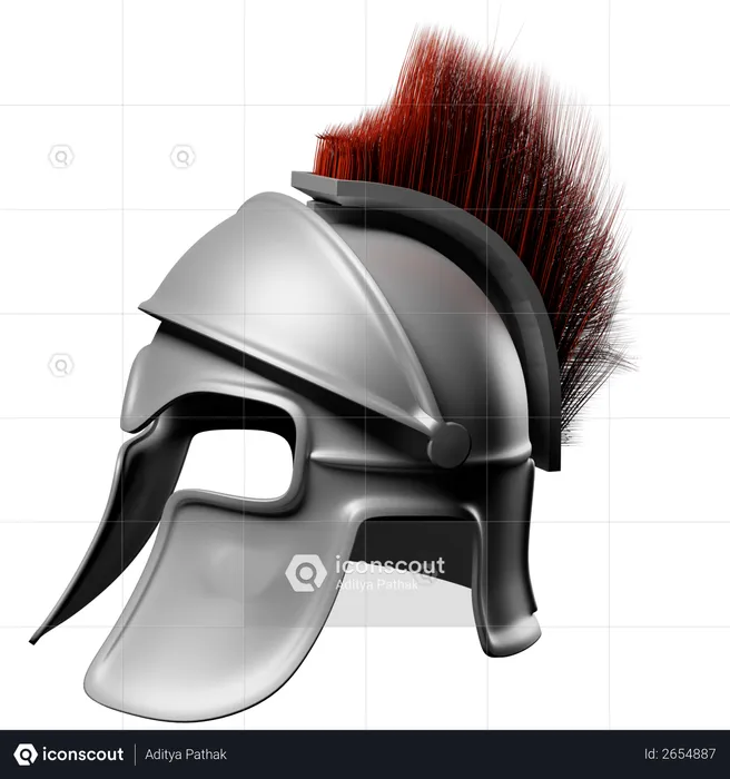 Spartan Helmet  3D Illustration