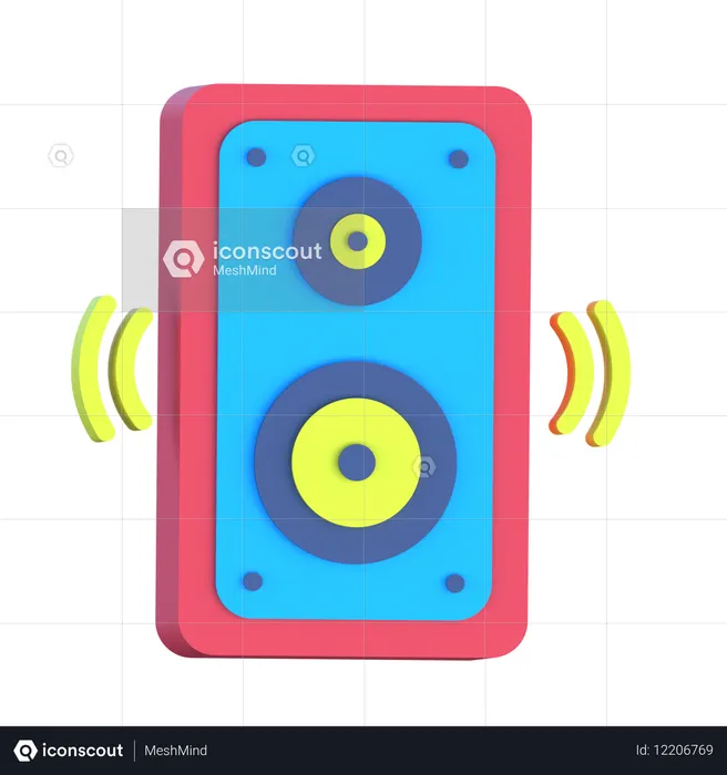 Speaker  3D Icon