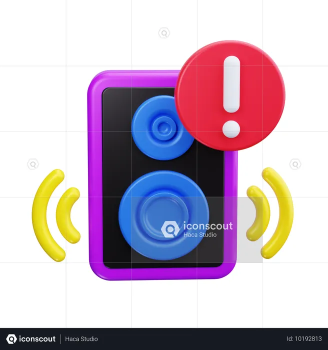 Speaker Alert  3D Icon