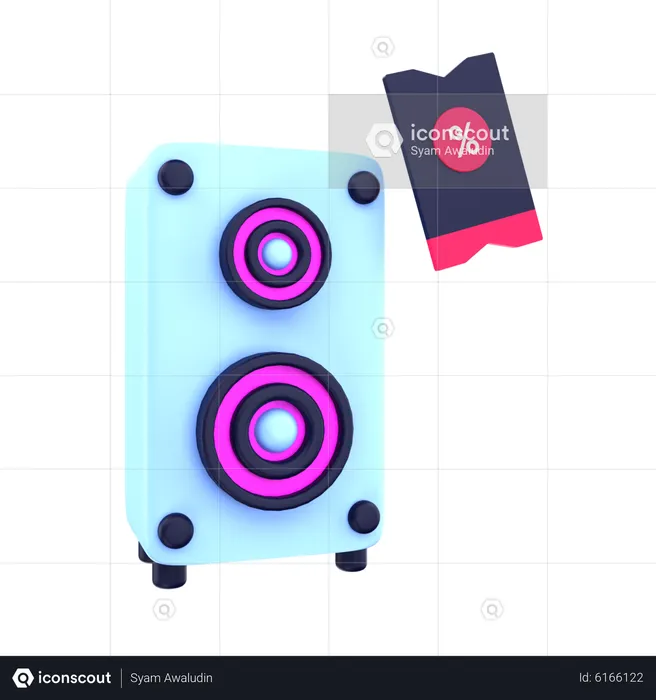 Speaker Discount  3D Icon