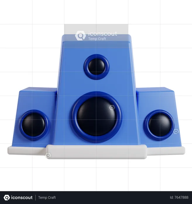 Speaker System  3D Icon