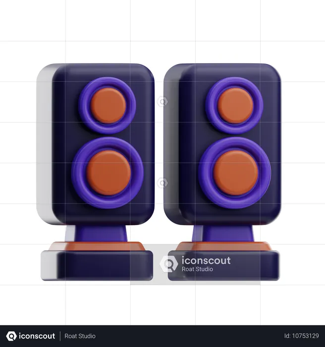 Speakers  3D Icon