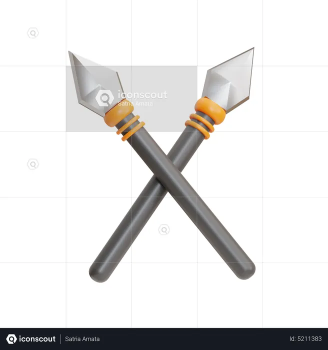 Spear Cross  3D Icon