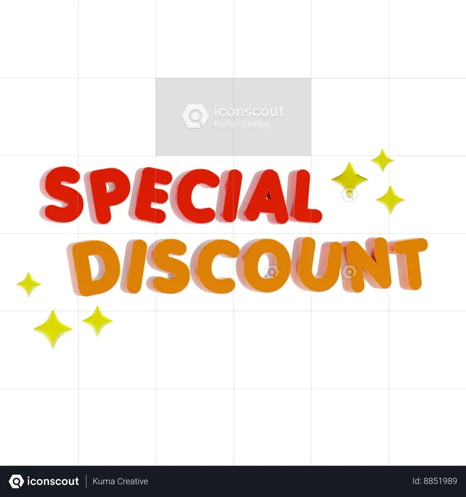 Special discount  3D Icon