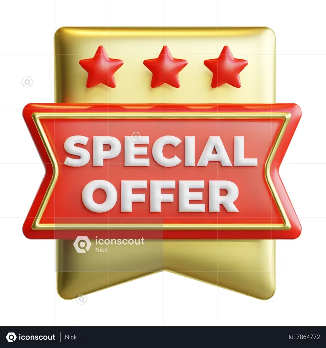 Special Offer Badge  3D Icon