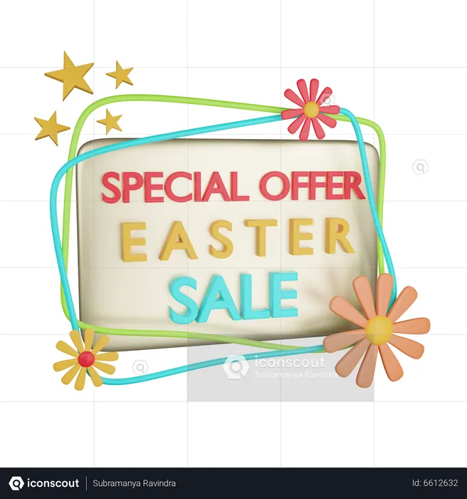 Special Offer Easter Sale  3D Icon