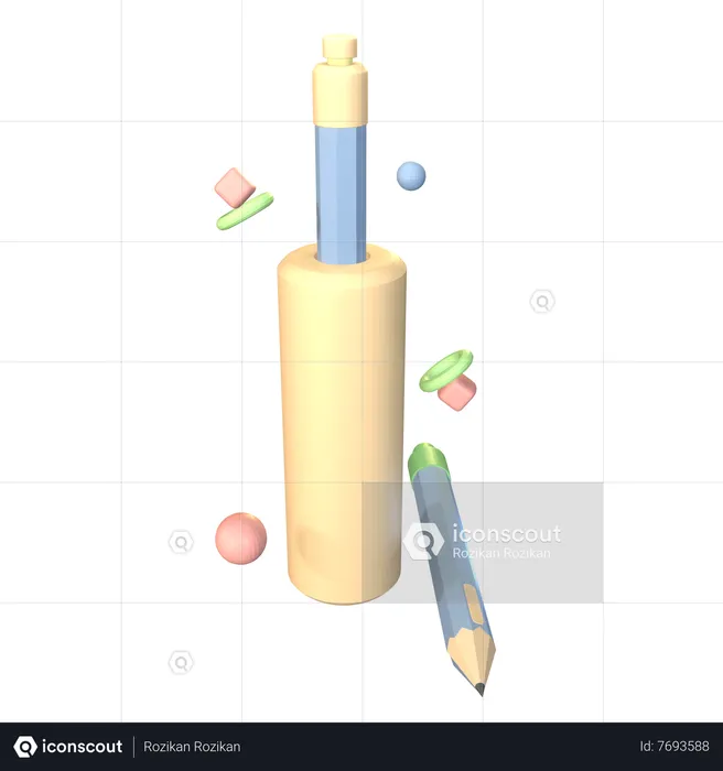 Specialized Writing Pencil  3D Icon