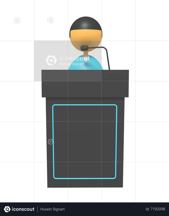 Speech  3D Icon