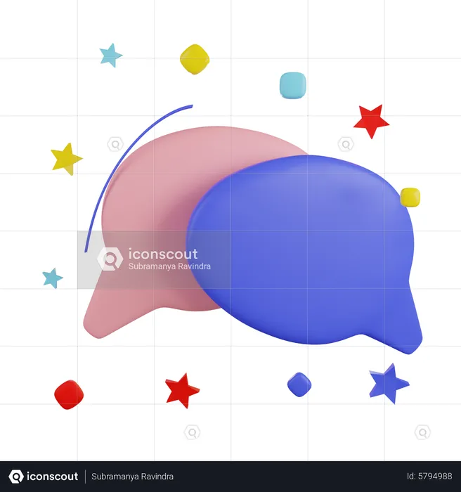 Speech bubble 3d icon  3D Icon