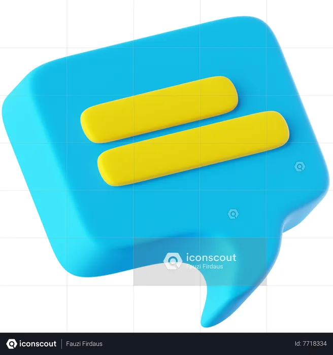 Speech Bubble Logo 3D Icon