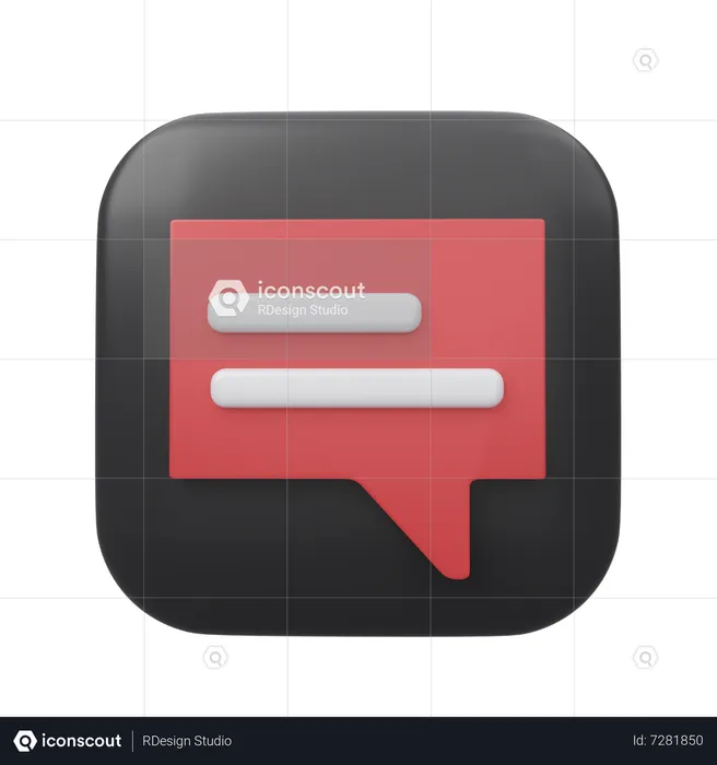 Speech Bubble  3D Icon