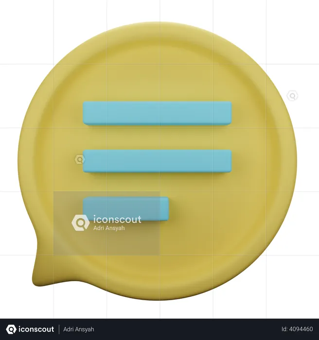 Speech Bubble  3D Icon