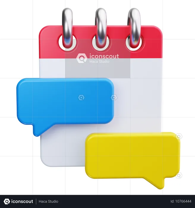 Speech Bubble Note  3D Icon